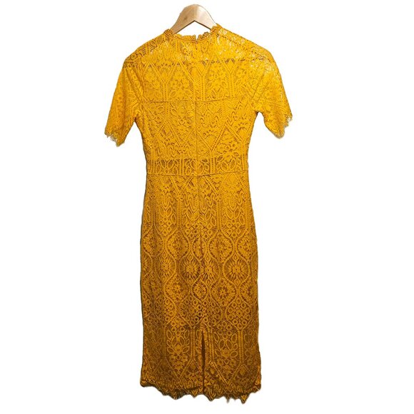 LULUS Remarkable Bright Orange Short Sleeve Lace Dress Size XS - Picture 2 of 11